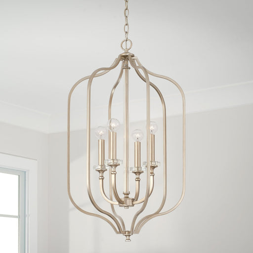 Breigh 4-Light Chandelier in Brushed Champagne