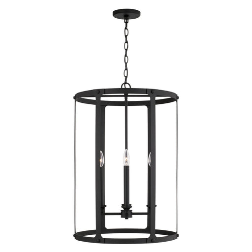 Brennen 4-Light Chandelier in Black Iron