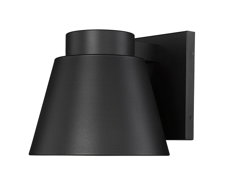 Asher 1 Light 12" Outdoor Wall Light in Black
