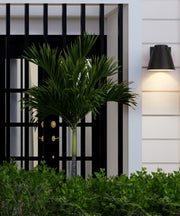 Asher 1 Light 12" Outdoor Wall Light in Black in a room setting