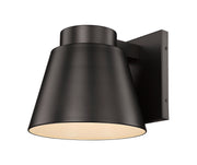 Asher 1 Light 12" Outdoor Wall Light in Outdoor Rubbed Bronze