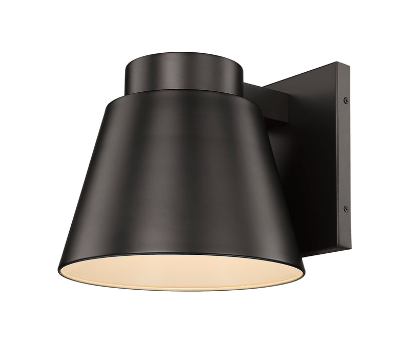 Asher 1 Light 12" Outdoor Wall Light in Outdoor Rubbed Bronze