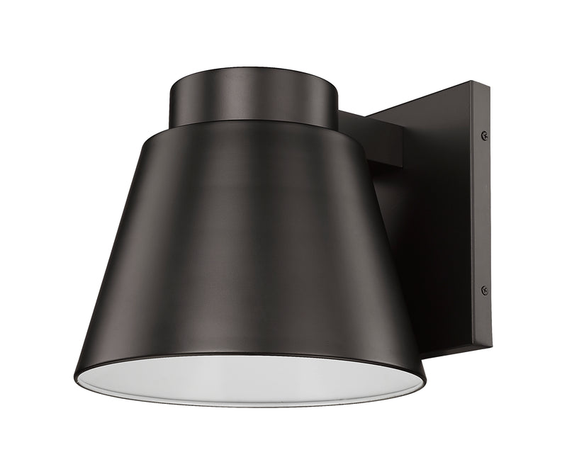 Asher 1 Light 12" Outdoor Wall Light in Outdoor Rubbed Bronze