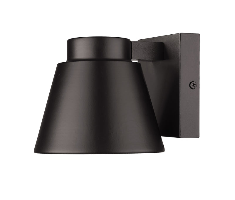 Asher 1 Light 5.5" Outdoor Wall Light in Outdoor Rubbed Bronze
