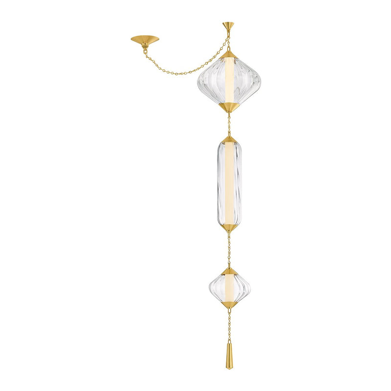 Fiorello 3-Light Pendant in Vintage Polished Brass