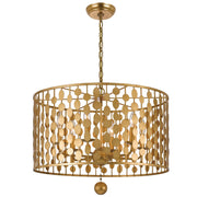 Layla 6 Light 23.75" Chandelier in Antique Gold