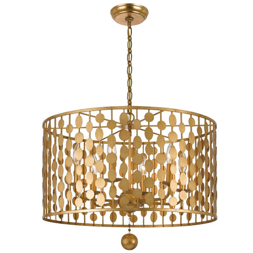 Layla 6 Light 23.75" Chandelier in Antique Gold