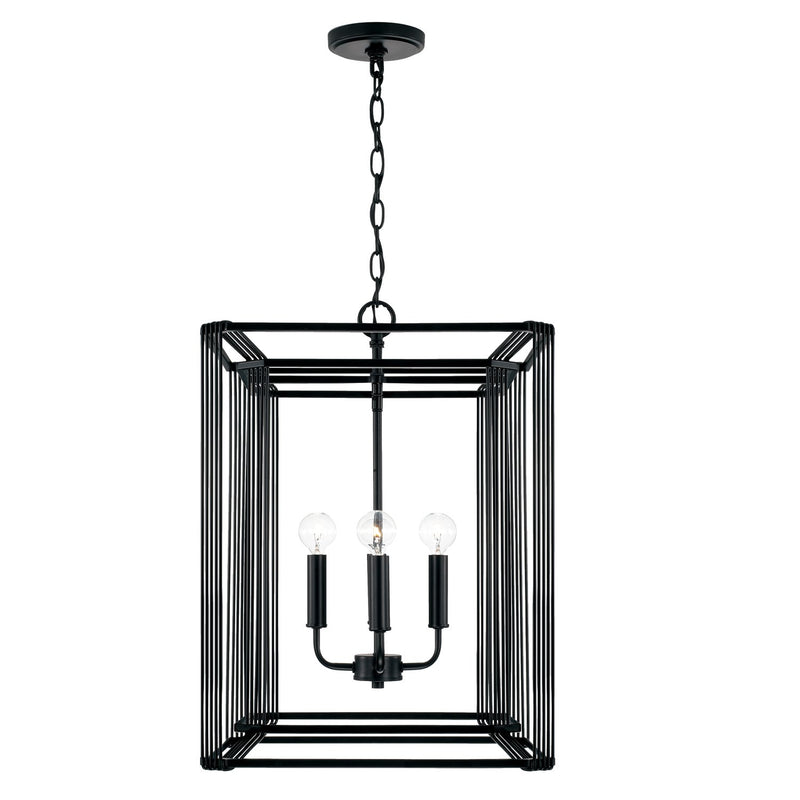 Lennon 4-Light Chandelier in Matte Black