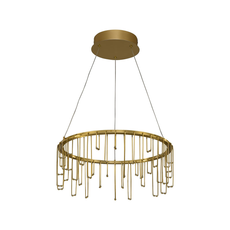 Lucerna 14" LED Pendant in Stainless Steel Gold