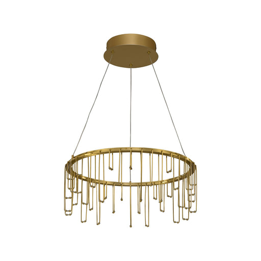 Lucerna 14" LED Pendant in Stainless Steel Gold