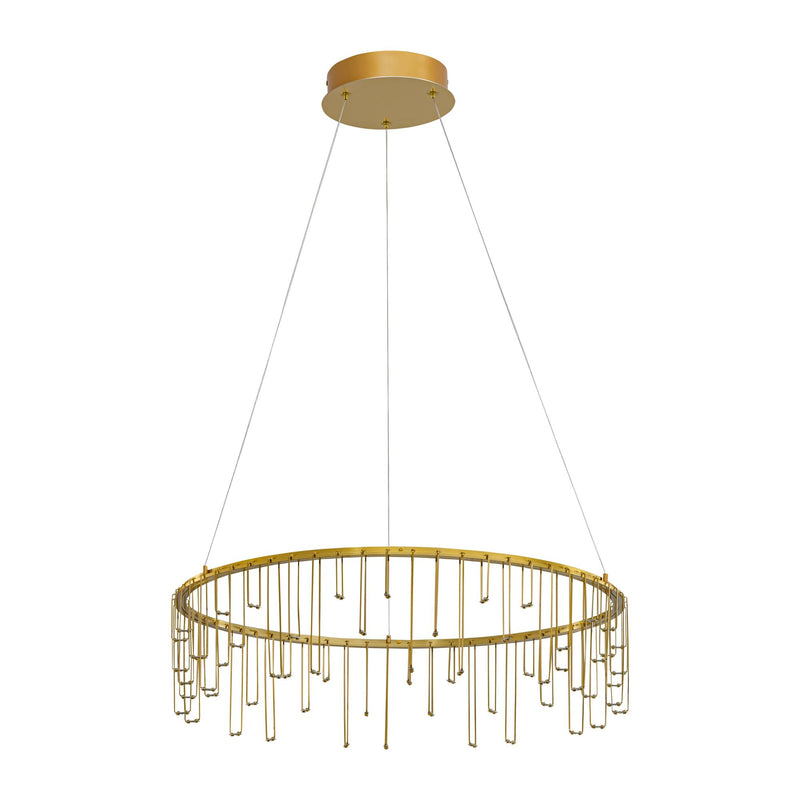 Lucerna 26" LED Pendant in Stainless Steel Gold