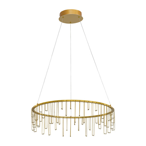 Lucerna 26" LED Pendant in Stainless Steel Gold