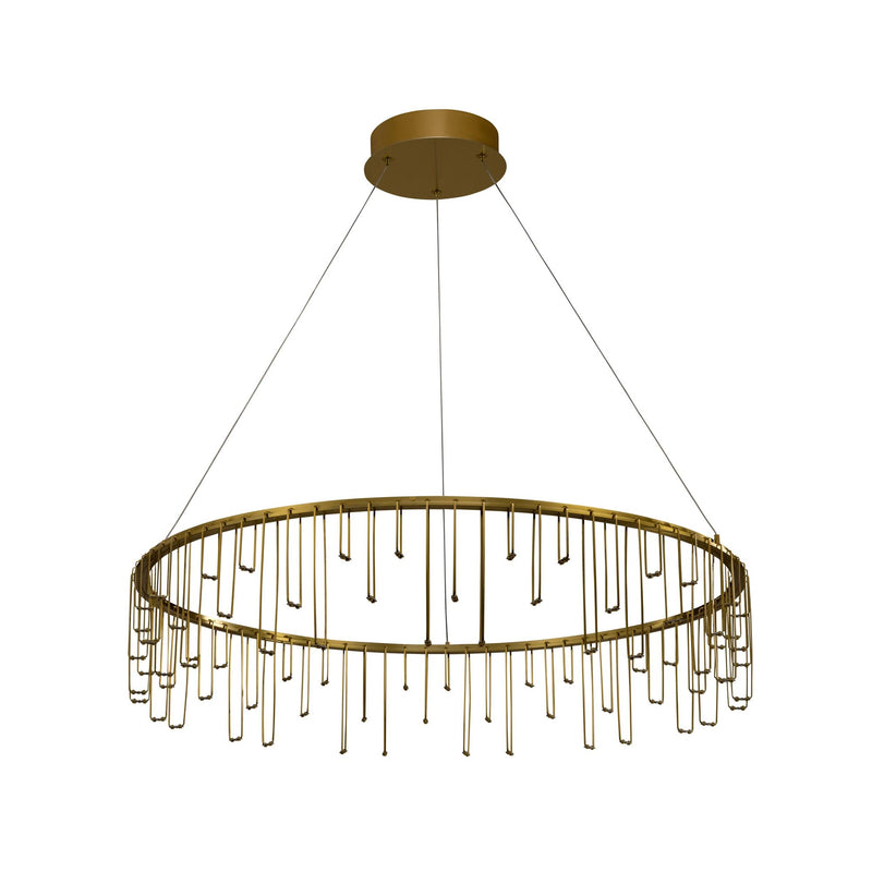 Lucerna 32" LED Pendant in Stainless Steel Gold