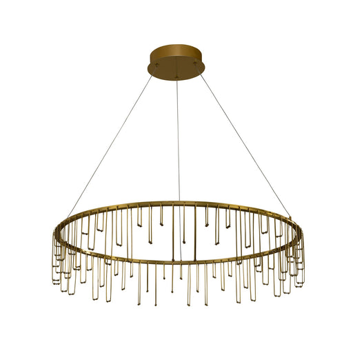 Lucerna 32" LED Pendant in Stainless Steel Gold