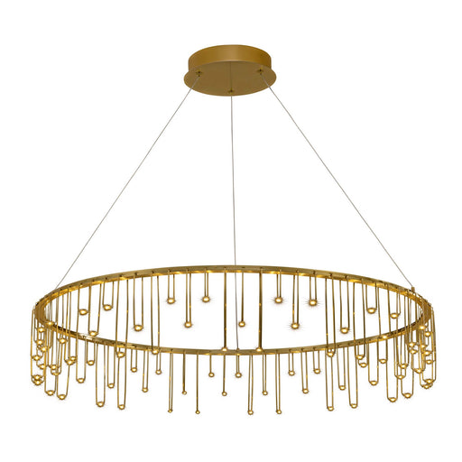 Lucerna 39" LED Pendant in Stainless Steel Gold