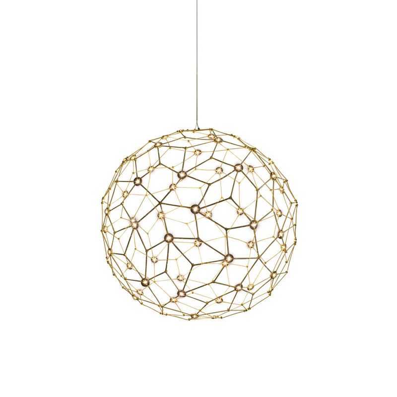 Spheris 16" Pendant in Natural Brass