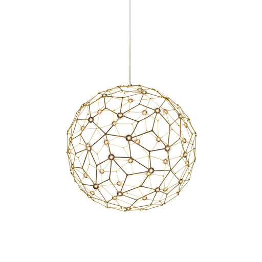 Spheris 16" Pendant in Natural Brass