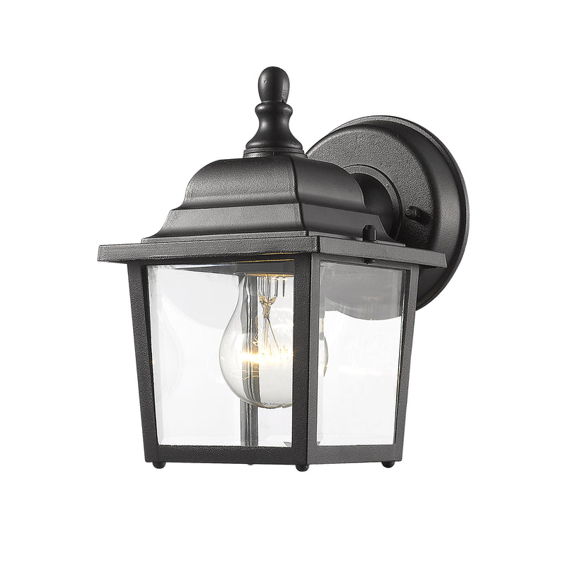 Waterdown 1 Light 7" Outdoor Wall Light in Black