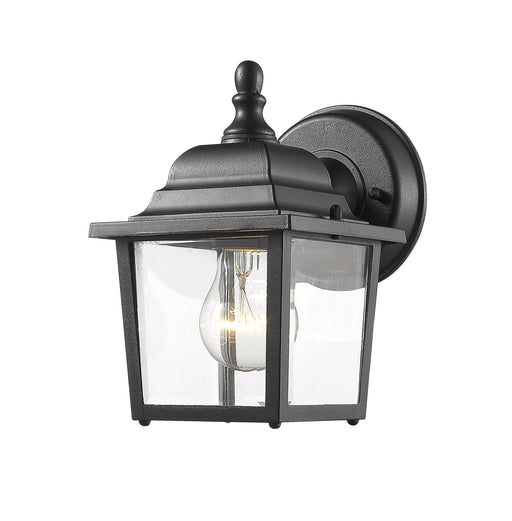 Waterdown 1 Light 7" Outdoor Wall Light in Black