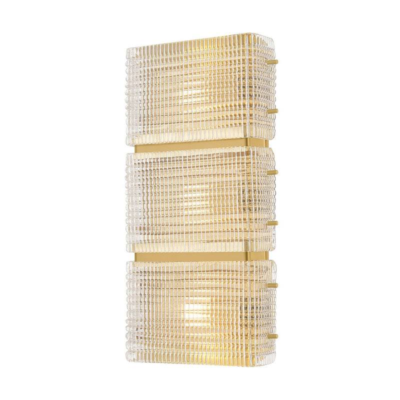 Mav 3-Light Wall Sconce in Vintage Brass