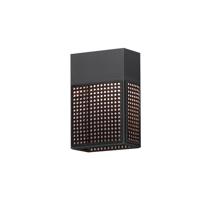 Lattice 12" LED Outdoor Wall Sconce in Black
