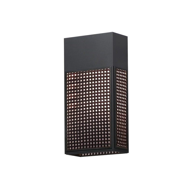 Lattice 16" LED Outdoor Wall Sconce in Black