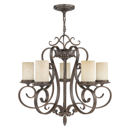 Millburn Manor 5-Light Chandelier in Hand Applied Imperial Bronze