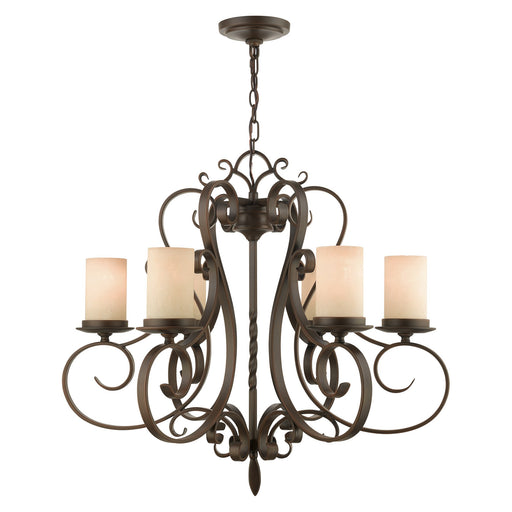 Millburn Manor 6-Light Chandelier in Hand Applied Imperial Bronze