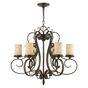 Millburn Manor 6-Light Chandelier in Hand Applied Imperial Bronze