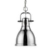 Duncan Small Pendant with Chain in Chrome with Chrome Shade