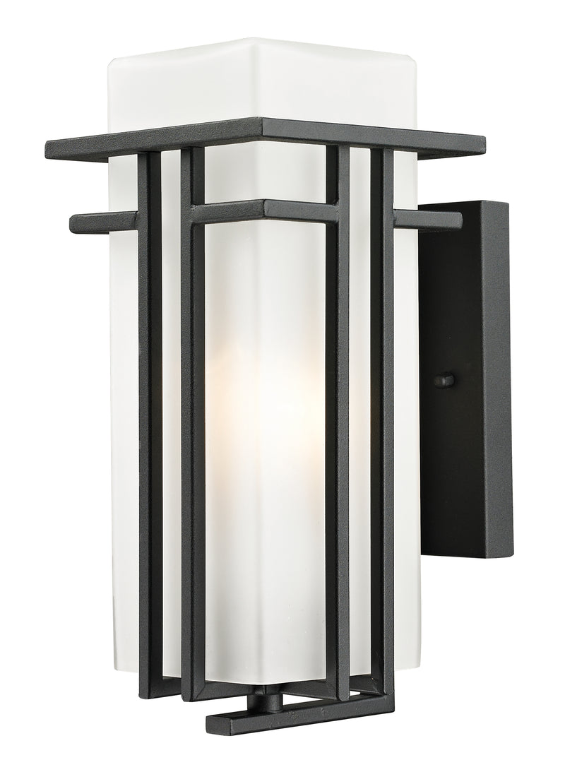 Abbey 1 Light 5.375" Outdoor Wall Light in Black