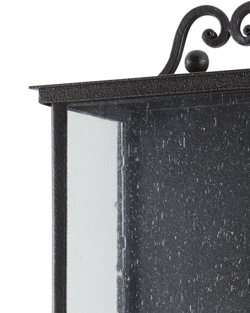 Giatti 3-Light Large Outdoor Wall Sconce in Midnight / Clear Seeded