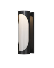 Swale Small Outdoor Wall Sconce in Black / White
