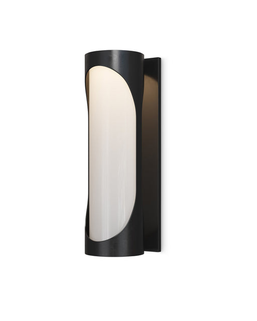 Swale Small Outdoor Wall Sconce in Black / White