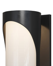 Swale Small Outdoor Wall Sconce in Black / White