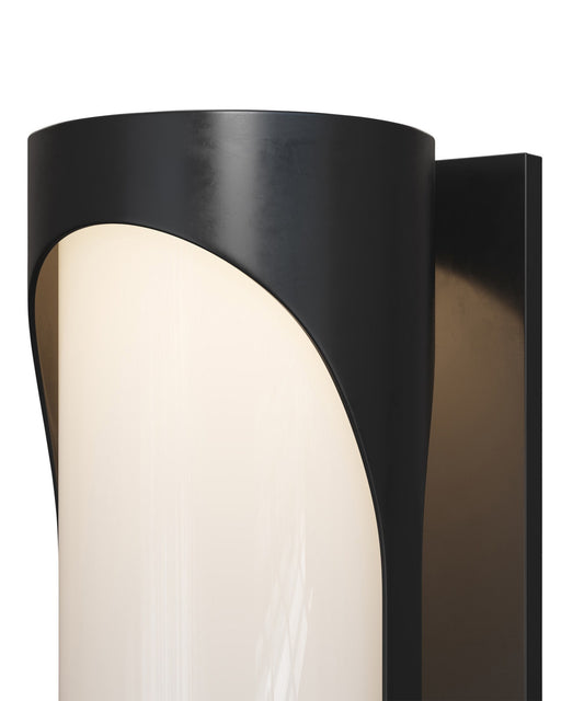 Swale Small Outdoor Wall Sconce in Black / White