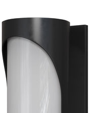 Swale Large Outdoor Wall Sconce in Black / White