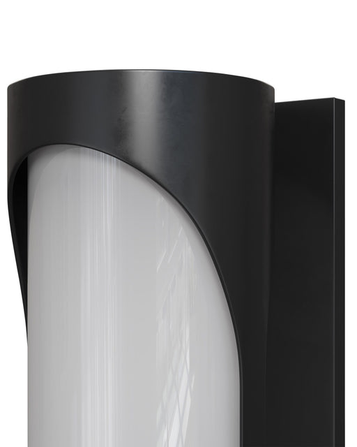 Swale Large Outdoor Wall Sconce in Black / White