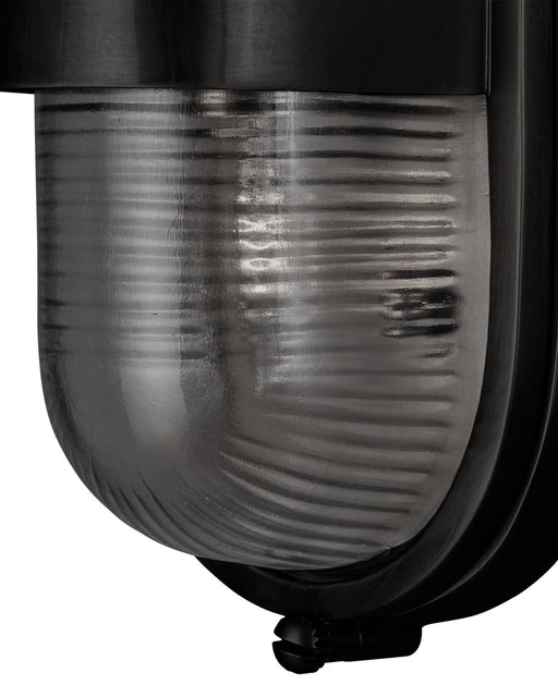 Maritime Outdoor Wall Sconce in Matte Black / Clear