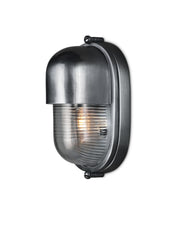 Maritime Outdoor Wall Sconce in Antique Silver / Clear