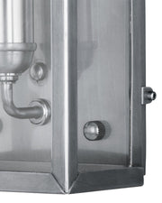 Royster Outdoor Wall Sconce in Antique Silver / Clear