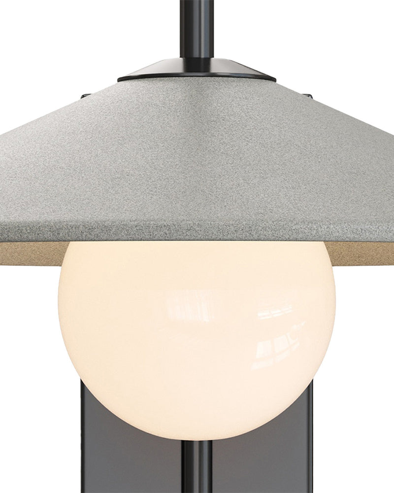Bothy Outdoor Wall Sconce in Natural / Black / Frosted White