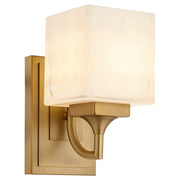 Diamonte 1 Light Wall Sconce in Brushed Brass