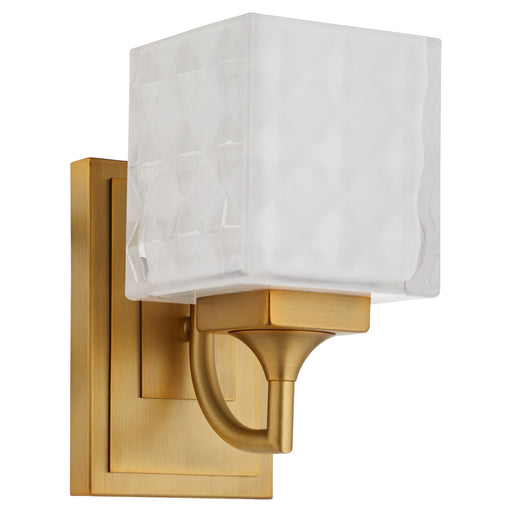 Diamonte 1 Light Wall Sconce in Brushed Brass