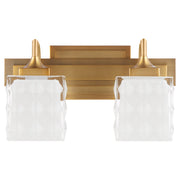 Diamonte 2 Light Vanity Light in Brushed Brass