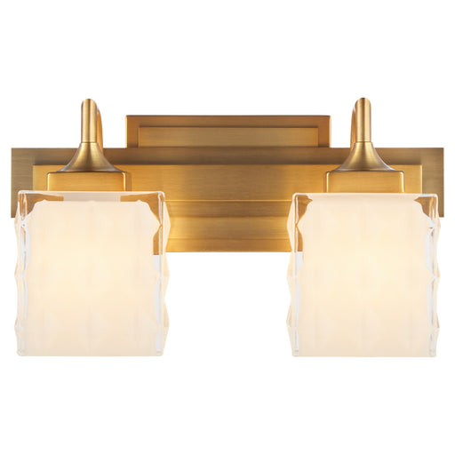 Diamonte 2 Light Vanity Light in Brushed Brass