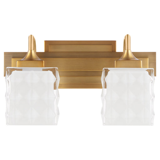 Diamonte 2 Light Vanity Light in Brushed Brass