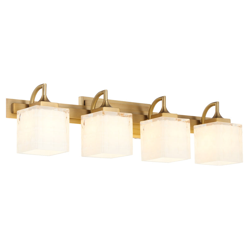 Diamonte 4 Light Vanity Light in Brushed Brass