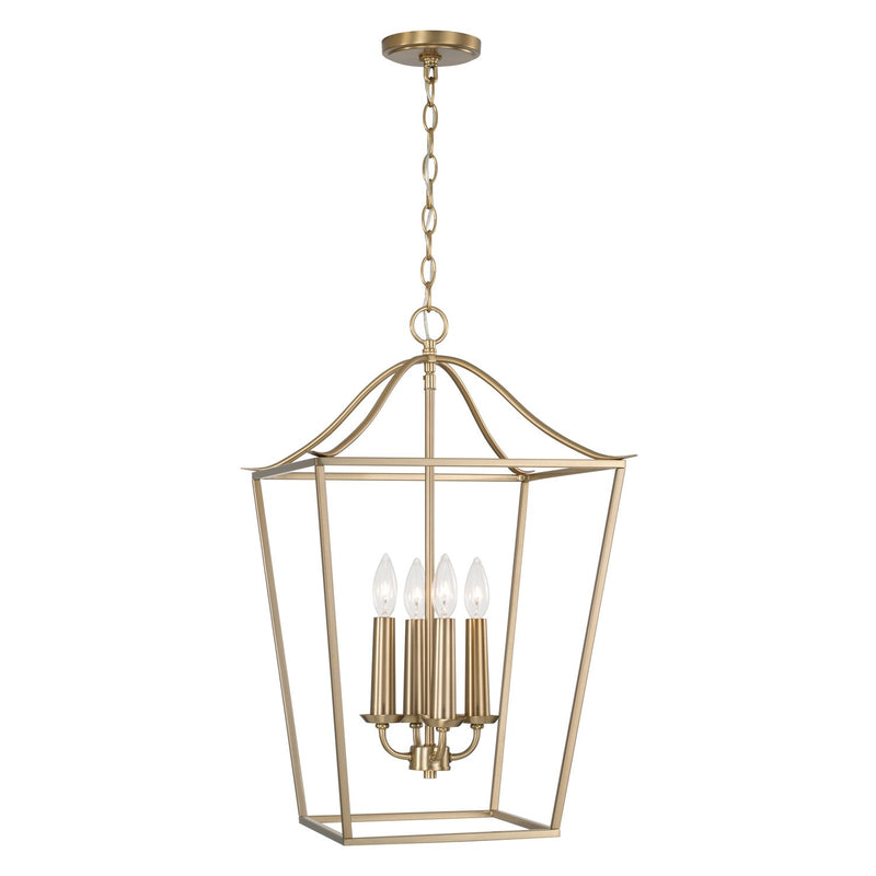 Grady Small 4-Light Chandelier in Matte Brass
