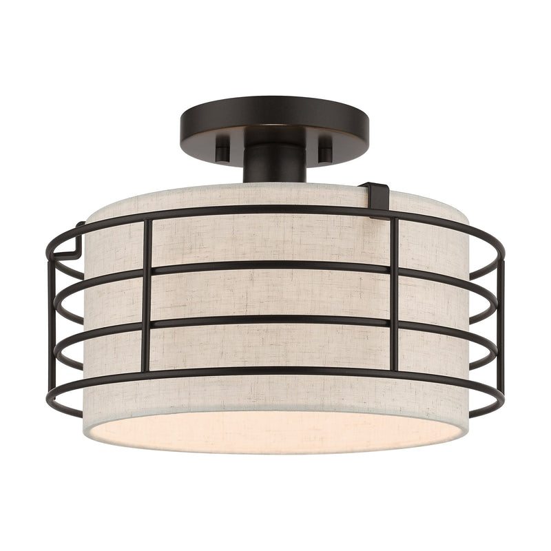 Blanchard Medium Semi-Flush Mount in English Bronze